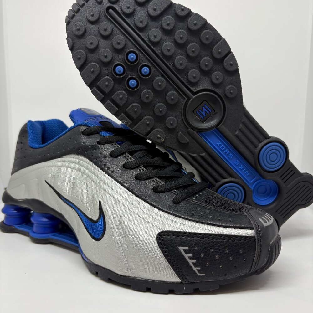 Men's Nike Shox - Black, Silver, and Blue